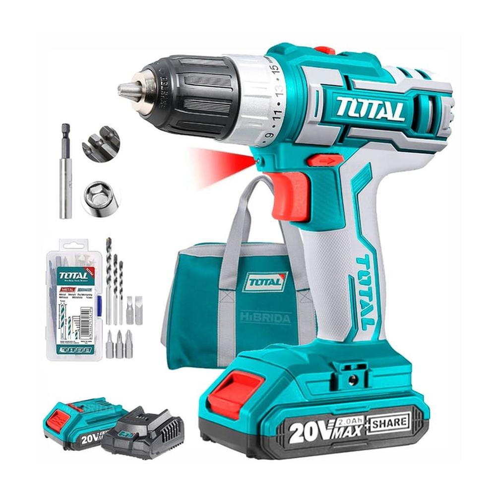 Taladro Atornillador Inalámbrico Batería 20V Total