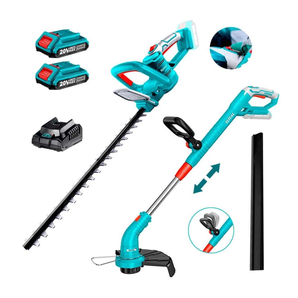 Cortacésped Más Cortasetos Podadora Batería 20V Y Cargador - Combo