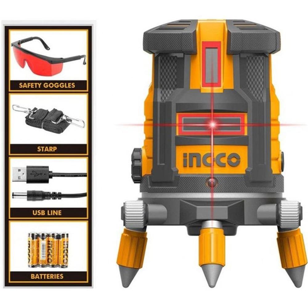 Nivel Láser 20M 5 Líneas Industrial Autinivelante Ingco - Hll306505