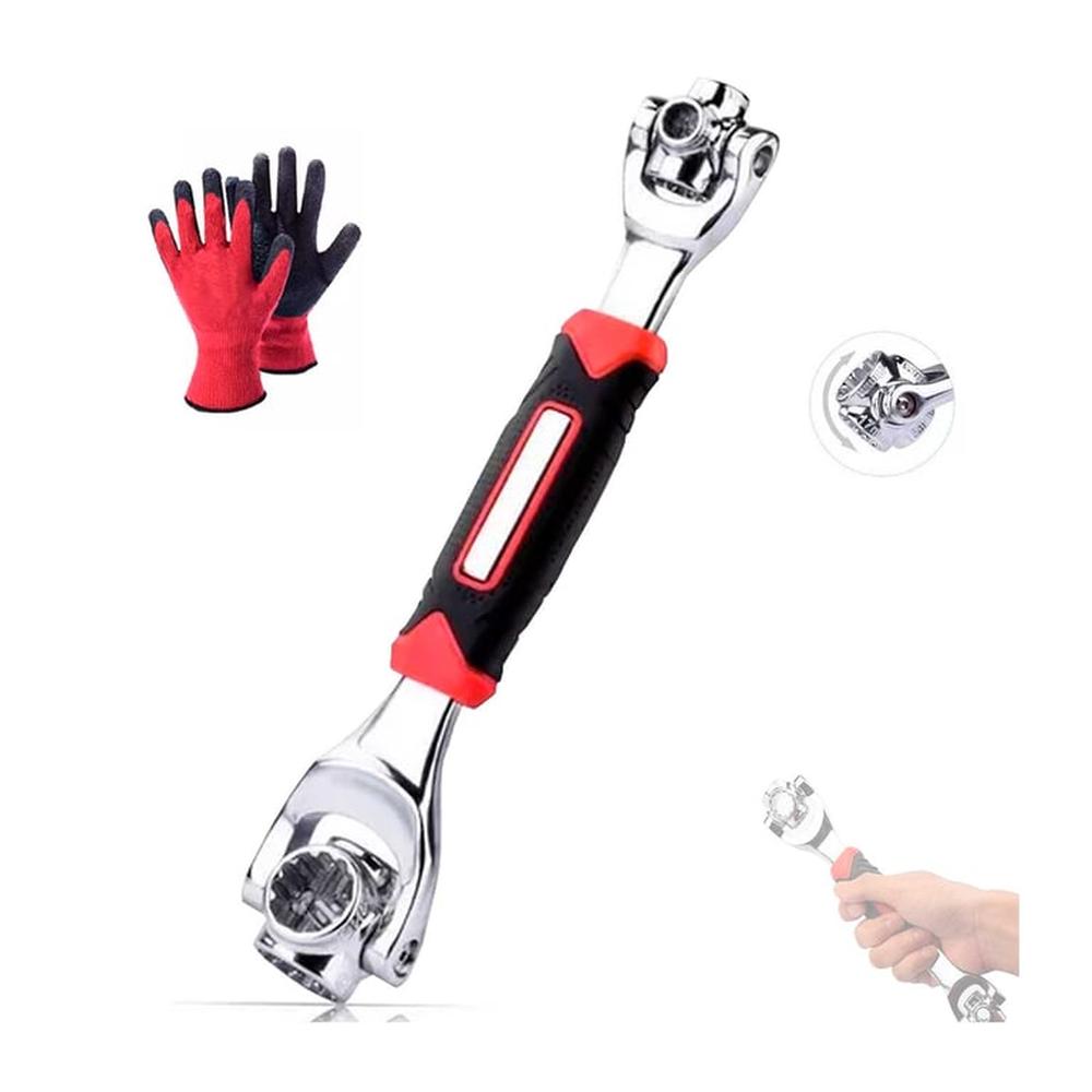 Llaves 48En1 Universal Inglesa Acero + Guantes Protector