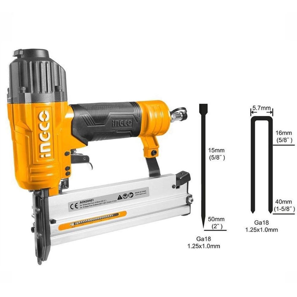 Clavadora Engrapadora 2 En 1 Neumática A Compresor Ingco - Acn50401