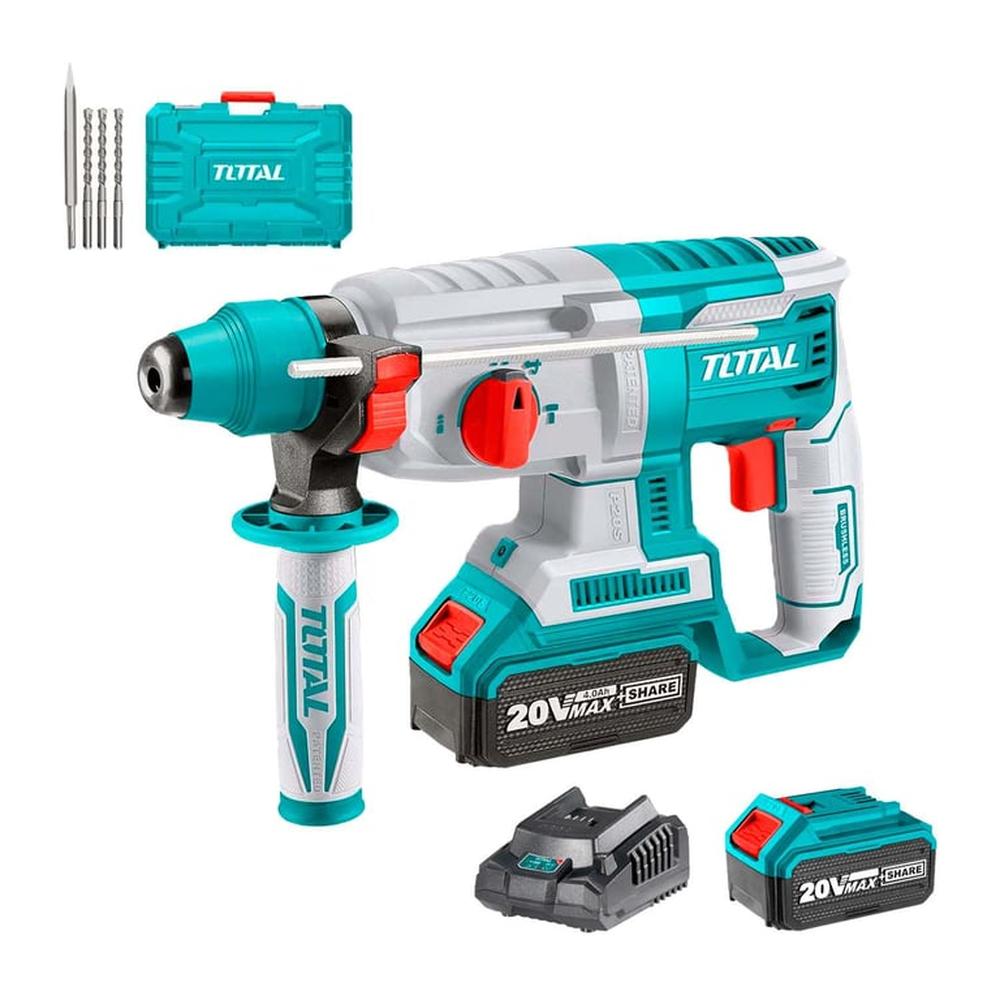 Rotomartillo 20V Sds Baterías 4Ah Cargador Broca Cincel - Trhli202287