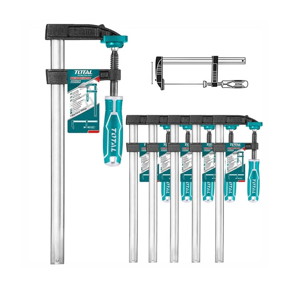 PRENSA SARGENTO TIPO F ABRAZADERA 50×250MM TOTAL - THT1320503 x 5