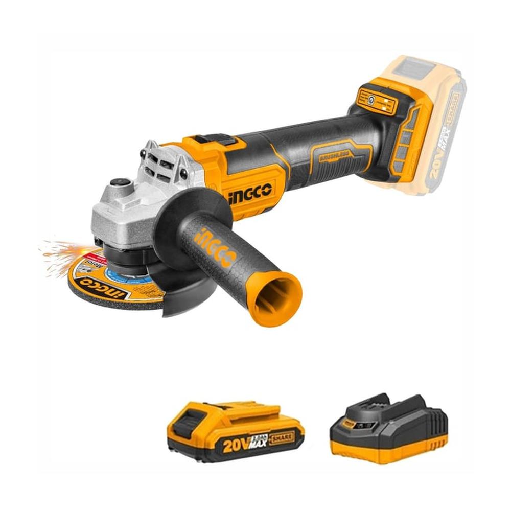 Amoladora Angular 20V Esmeril Inalambrico Ingco Ca