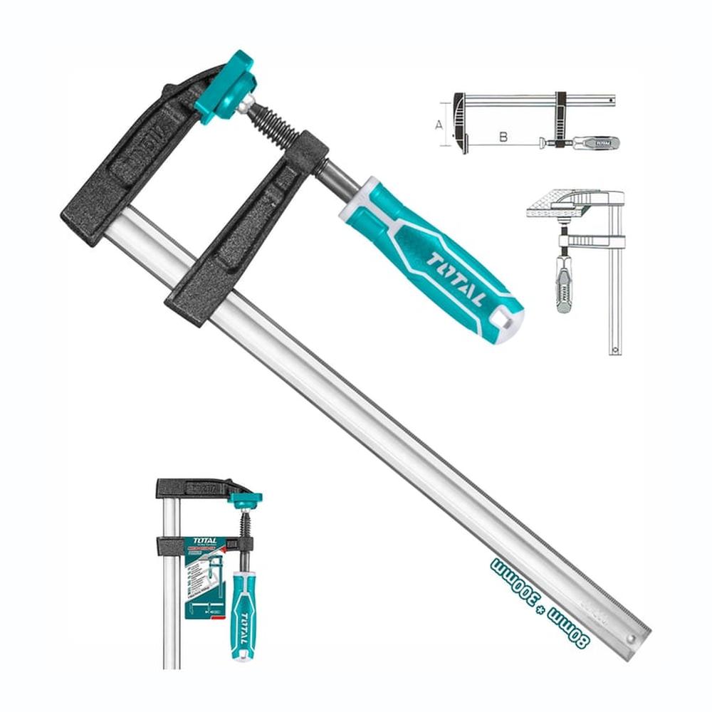 Prensa Sargento 270Kg 80X300Mm Tipo F Abrazadera Total - Tht1320801