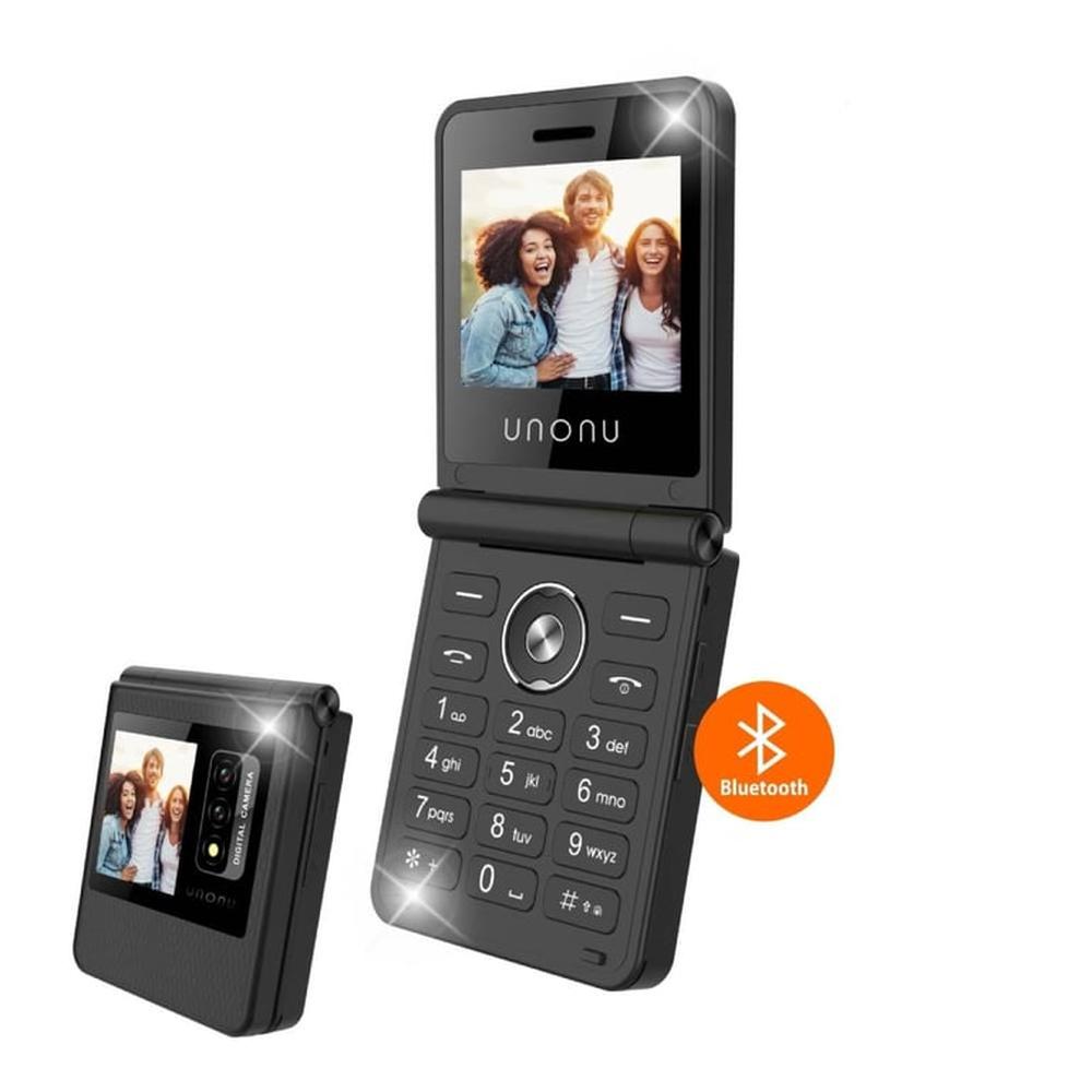 UNONU UF1L Teléfono Básico FLIP 4G con Doble Pantalla.