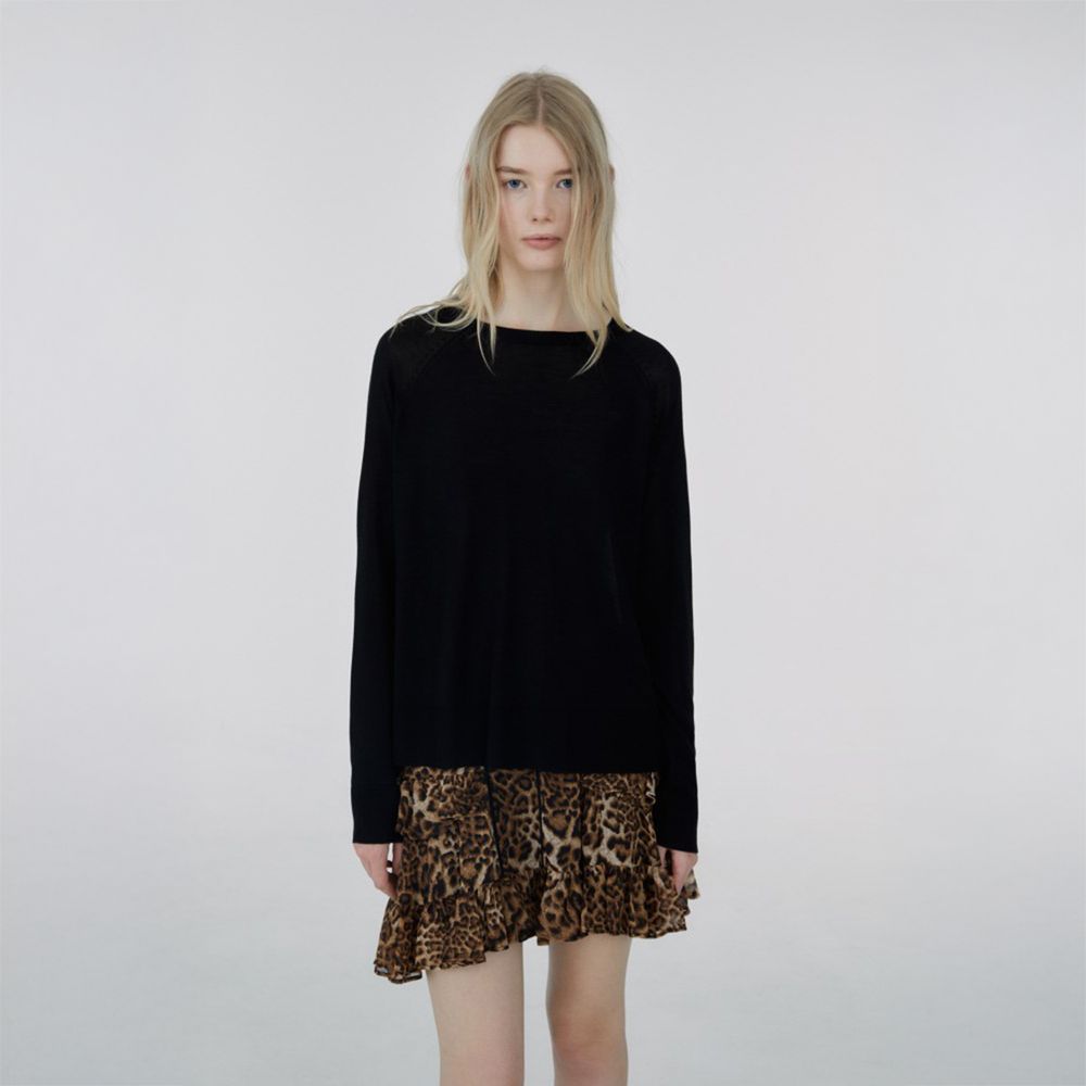 Chompa Sfera Mujer Básico Redondo Negro Oechsle