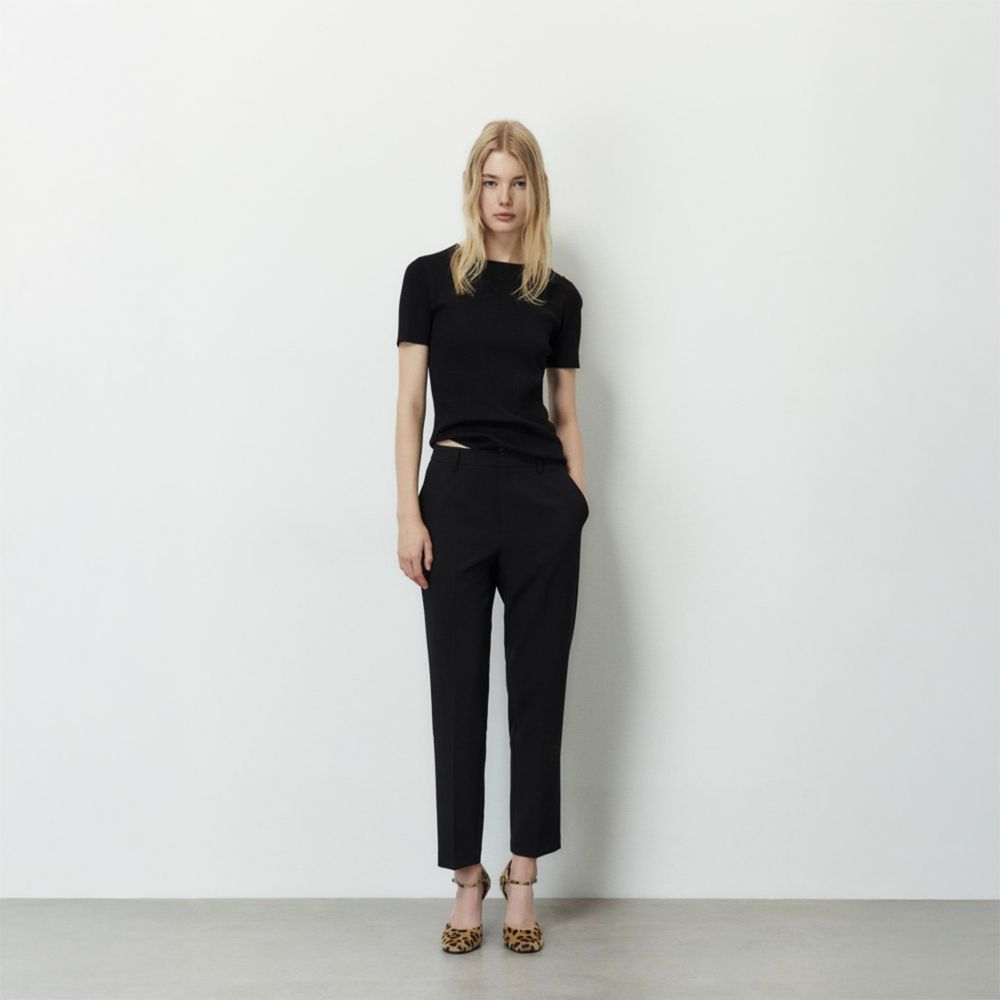 Chompa Sfera Mujer Liso Canalé Negro Oechsle