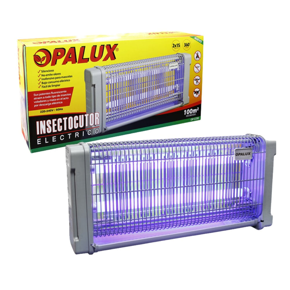 Insectocutor Mata Mosquitos y Moscas 30W 100m2 Opalux OP-C230