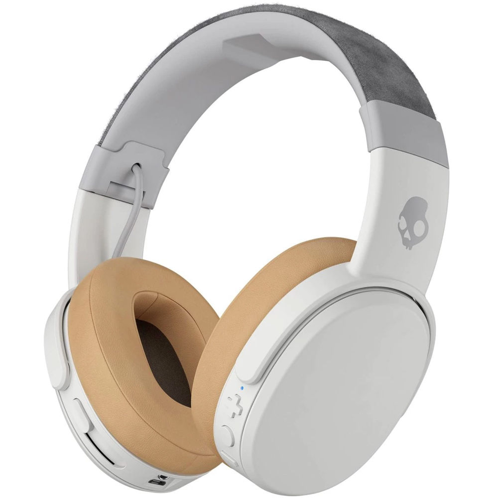 Auriculares Inalámbricos Skullcandy Crusher Over-Ear (Gris/Tan) - Drivers de 40mm, Batería Recargabl