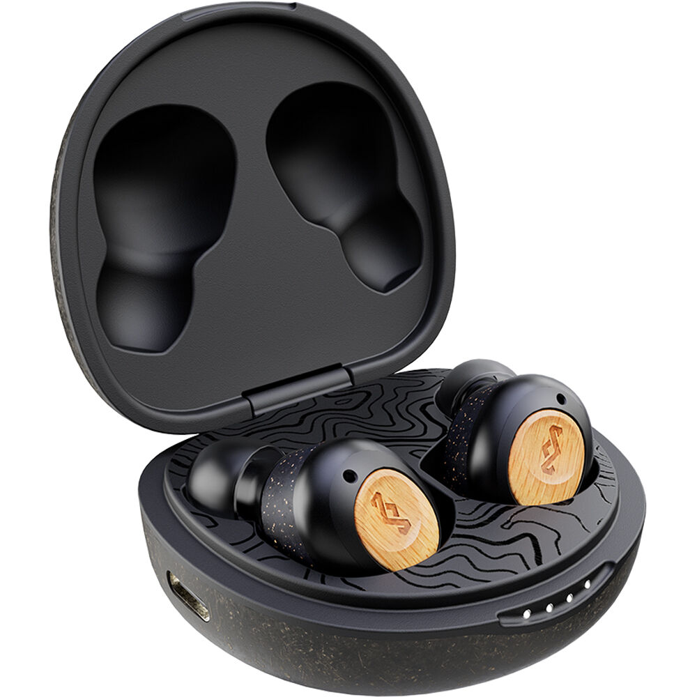 Auriculares Inalámbricos Verdaderos House of Marley Champion 2 (Negro Signature) - Comodidad y Soste