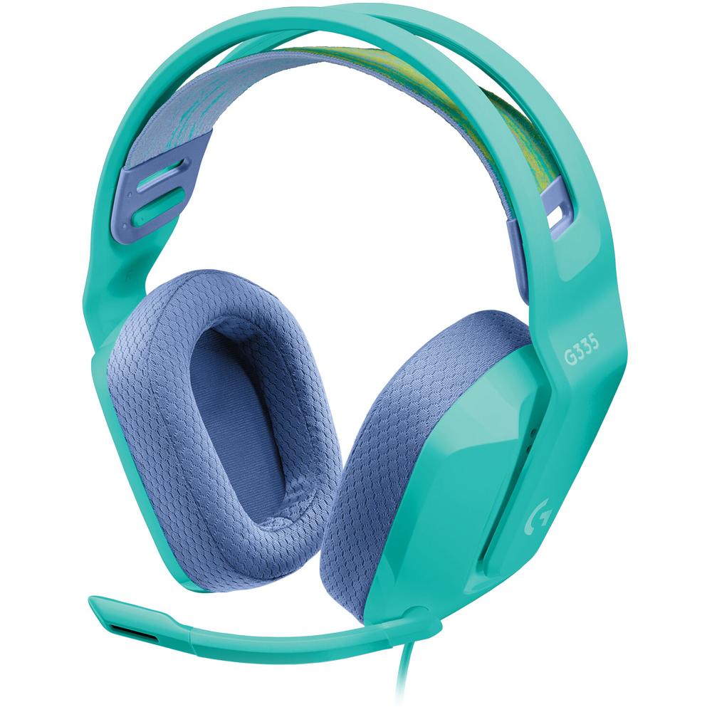 Logitech G G335 Auriculares Gaming Con Cable (Menta) - Drivers de 40mm, Micrófono Integrado, Almohad