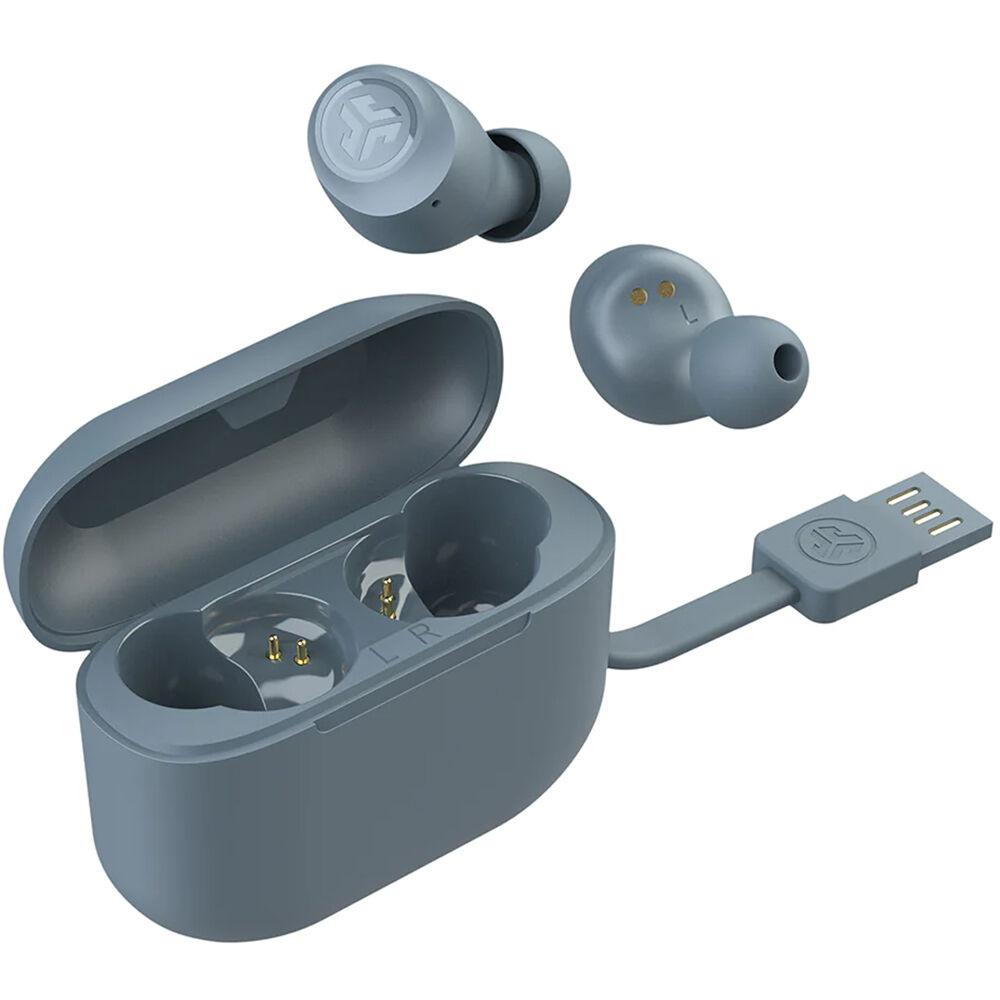 JLab GO Air POP Auriculares Inalámbricos Verdaderos (Slate) - Perfectos para Viajes y Llamadas, Blue