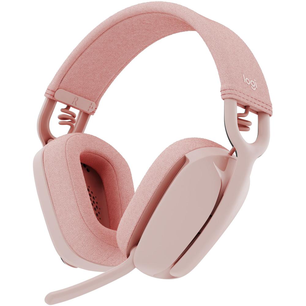 Logitech Zone Vibe 100 Auriculares Inalámbricos (Rosa) - Conectividad Bluetooth, Micrófono con Cance