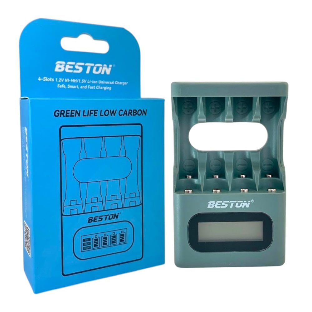 Cargador de Pilas Baterías Recargables 4 Puestos AA AAA M9501