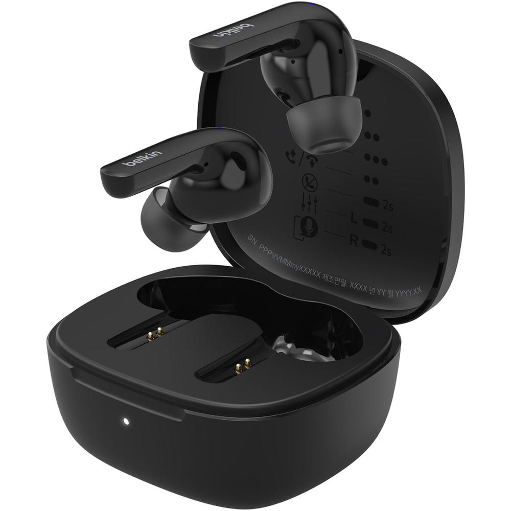 Auriculares Inalámbricos Verdaderos Belkin SoundForm Motion (Negro) - Para Oficina, Ejercicios y Via