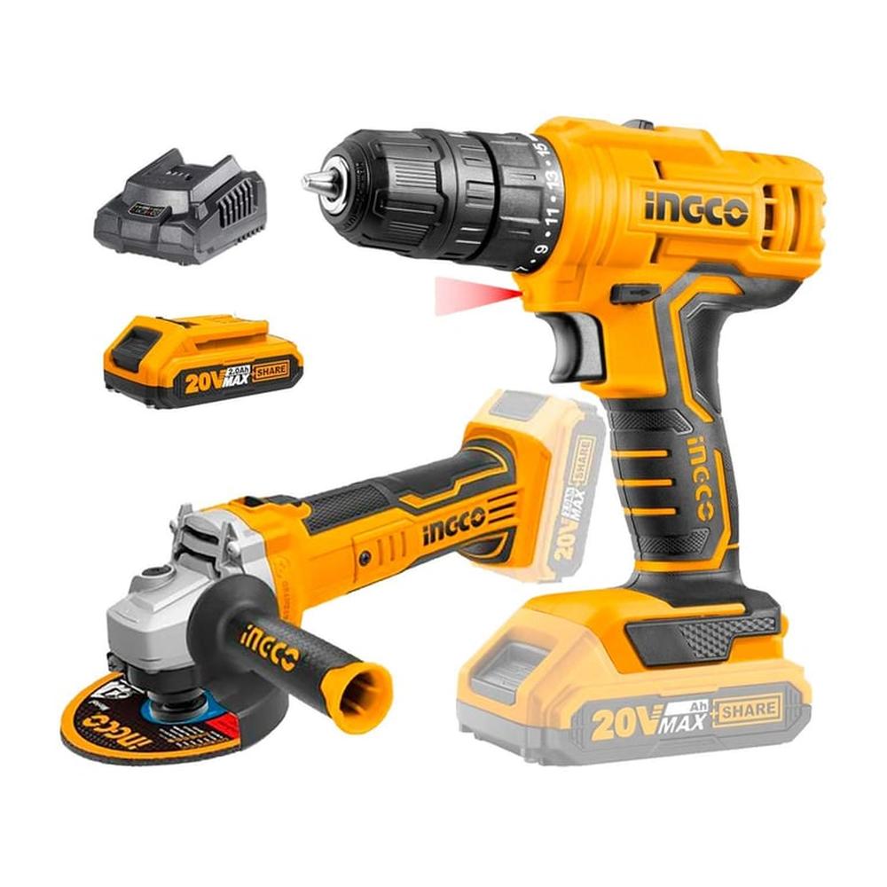 Amoladora Angular Taladro Atornillador 20V Ingco I