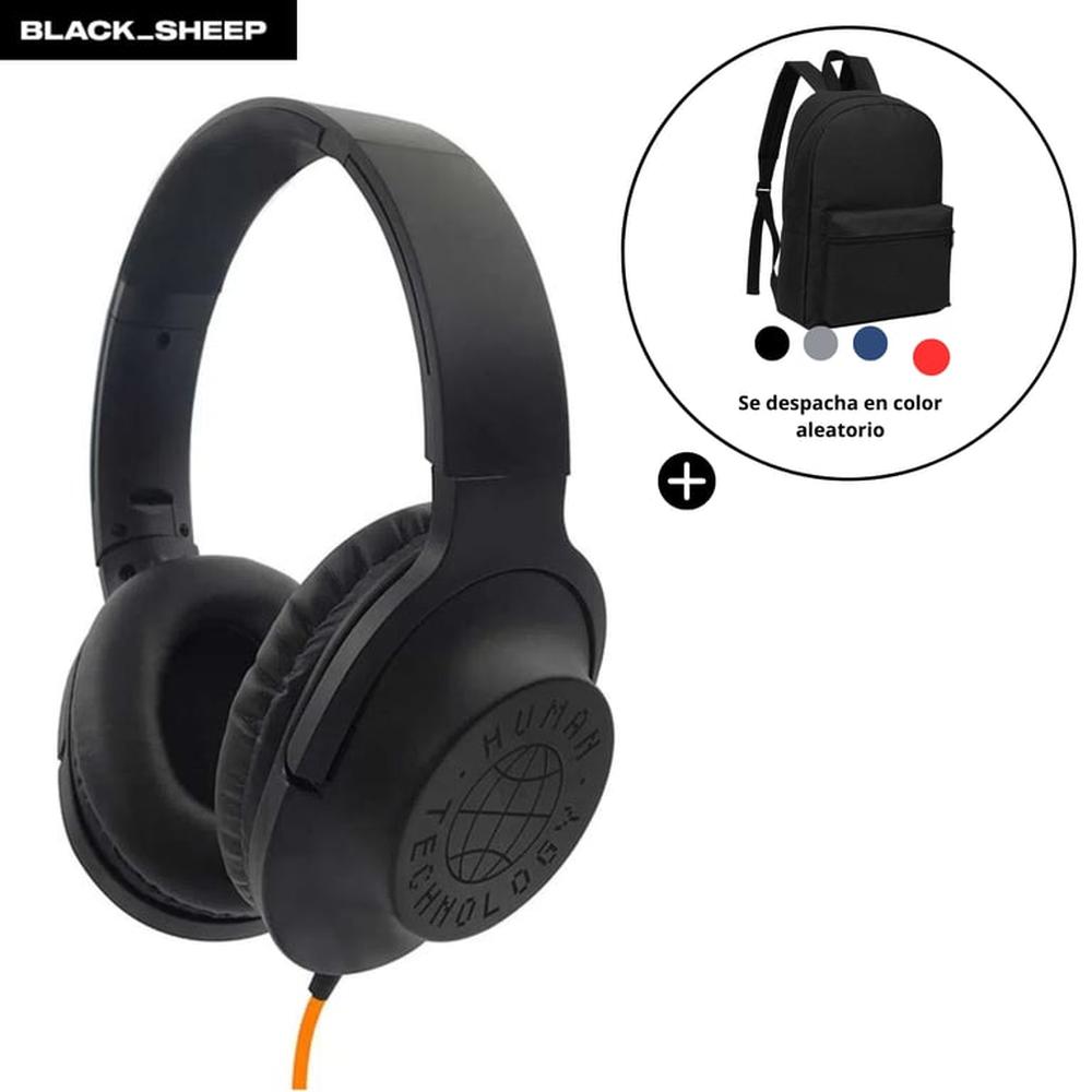 Audifonos Over Ear Blacksheep Mochila Basic Regalo