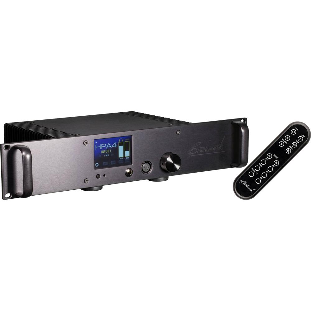 Amplificador de Auriculares/ Línea de Referencia Rackmount Benchmark HPA4 con Control Remoto (Negro)