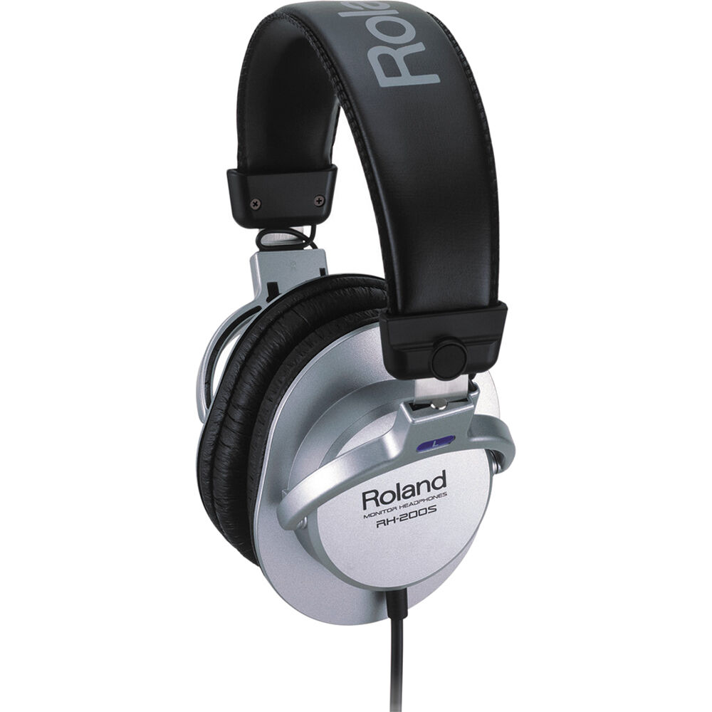 Auriculares de Monitor Circumaurales Roland RH-200S (Plateado) - Para Mezcla, Edición o Grabación, D