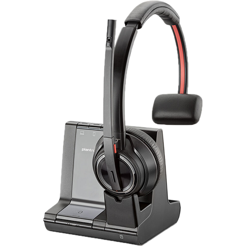 Auricular Mono Inalámbrico Poly Savi 8210 UC DECT con USB y Bluetooth 4.2, Micrófono Flexible, Contr