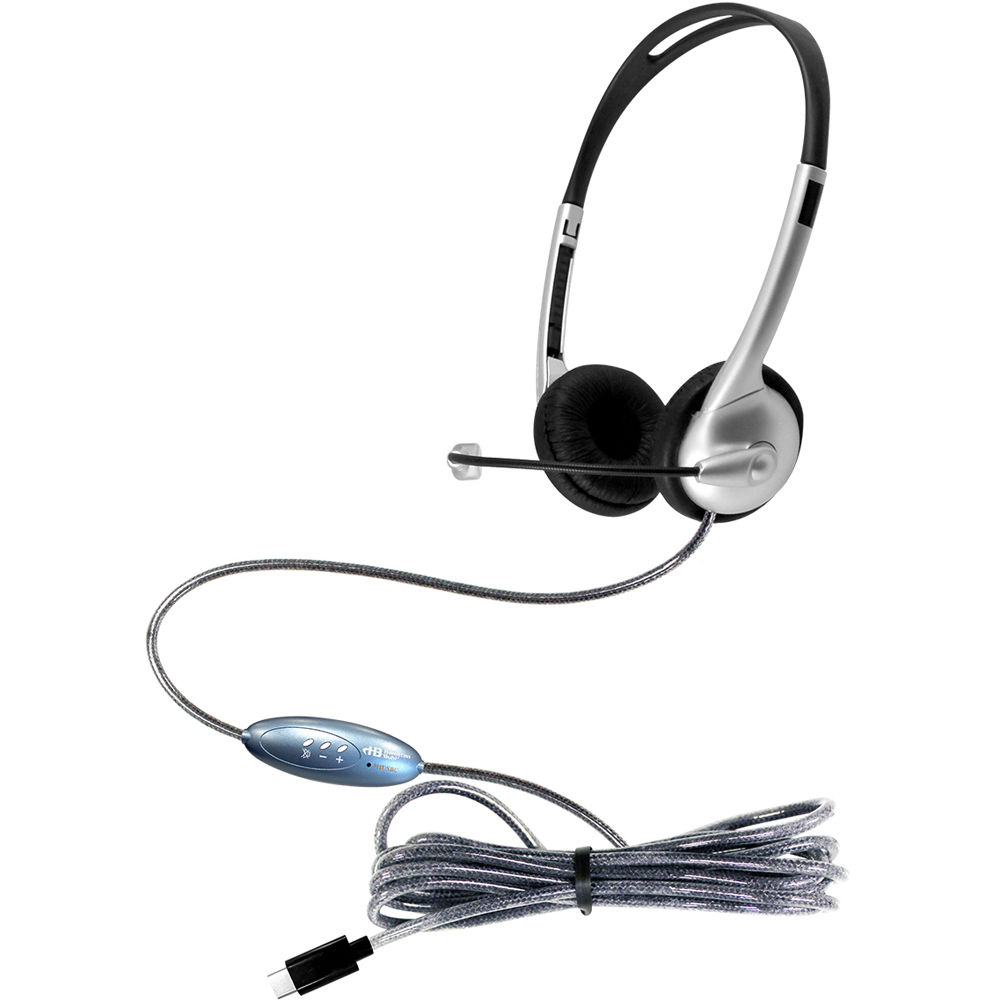Auriculares Multimedia USB Tipo-C HamiltonBuhl MACH-1 con Micrófono Flexible para Estudiantes y Aula