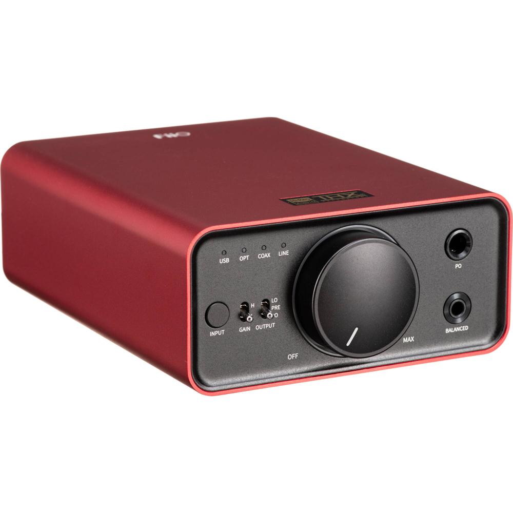 FiiO K7 DAC USB de Escritorio y Amplificador de Auriculares (Rojo) - Doble DAC AK4493S, Chip de Deco