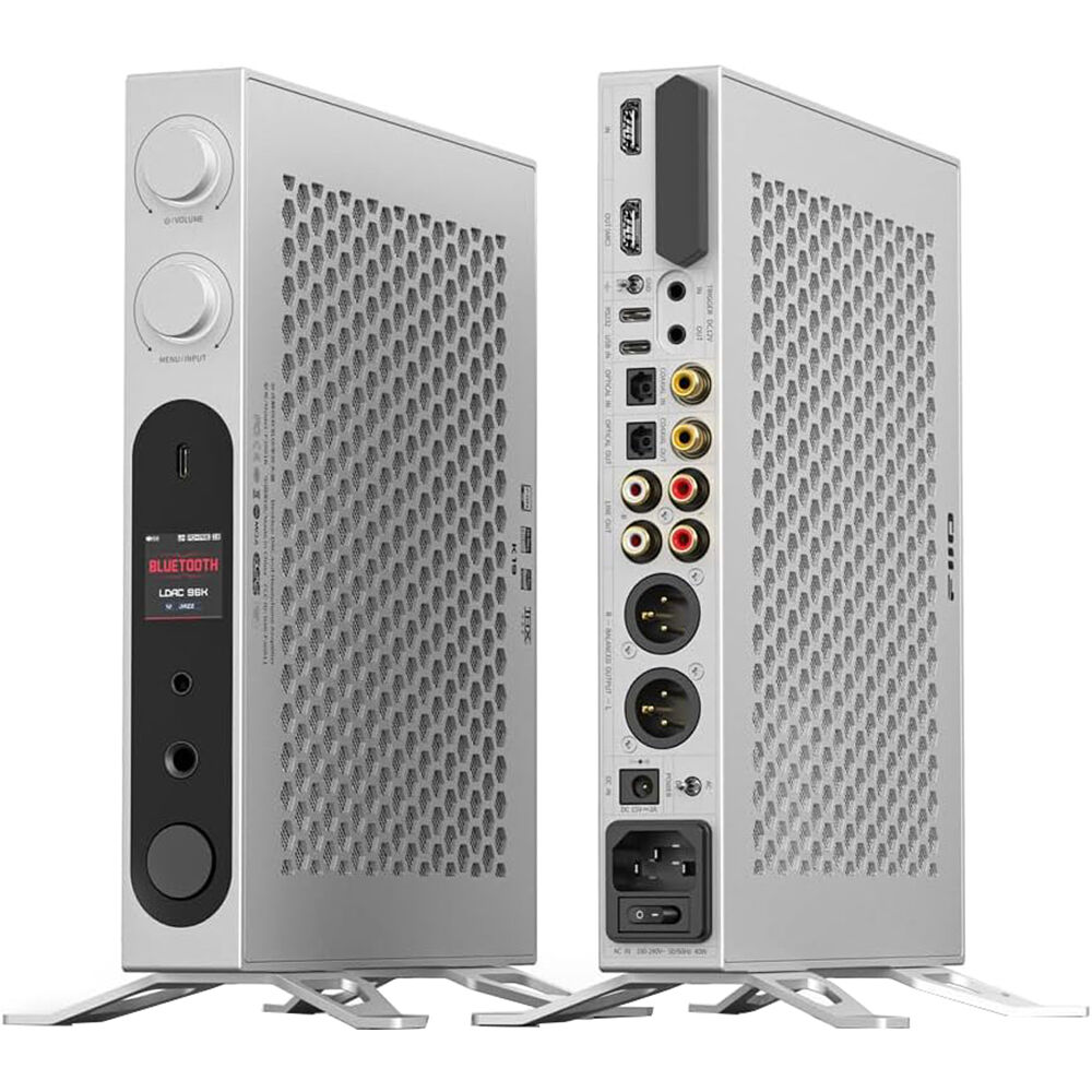 FiiO K19 DAC de Escritorio y Amplificador de Auriculares (Plata) - Compatible con Computadoras y Dis