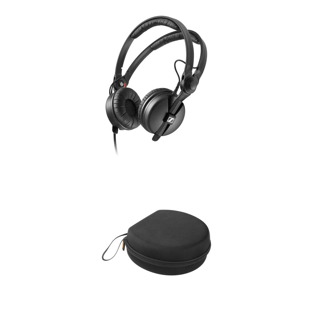 Sennheiser HD 25 PLUS - Auriculares de Monitor para Mezcla, Masterización y DJing con Estuche EVA, D
