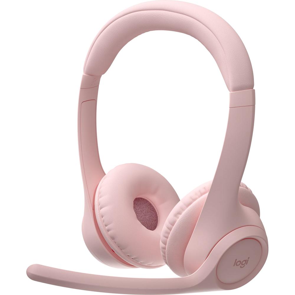 Logitech Zone 300 Auriculares Inalámbricos (Rosa) - Drivers de 30mm, 2 Micrófonos con Cancelación de