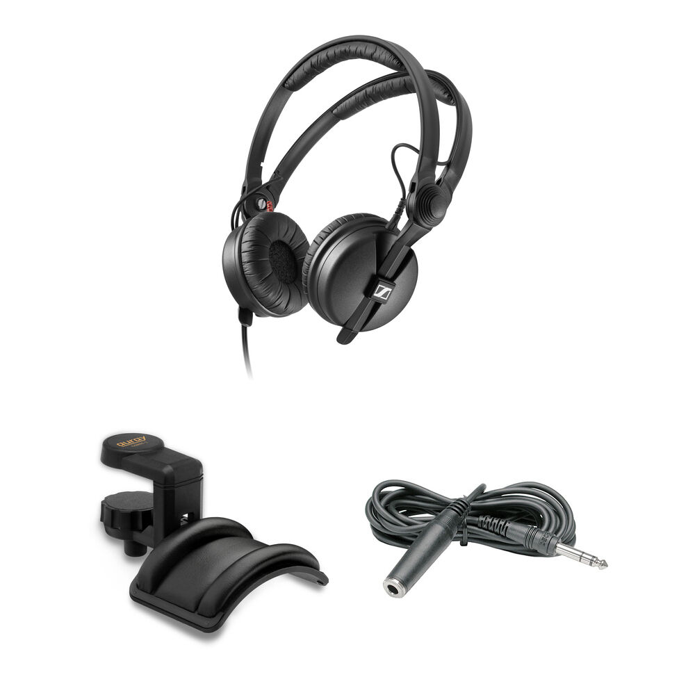 Auriculares Profesionales Sennheiser HD 25 PLUS para Estudio y DJ con Soporte y Cable de Extensión -