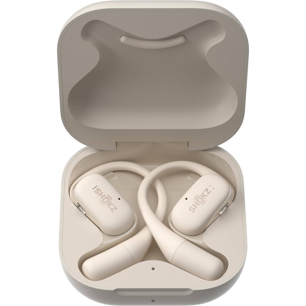 Auriculares Inalámbricos Verdaderos Open-Ear SHOKZ OpenFit (Beige) - Diseño Abierto, Tecnología Dire