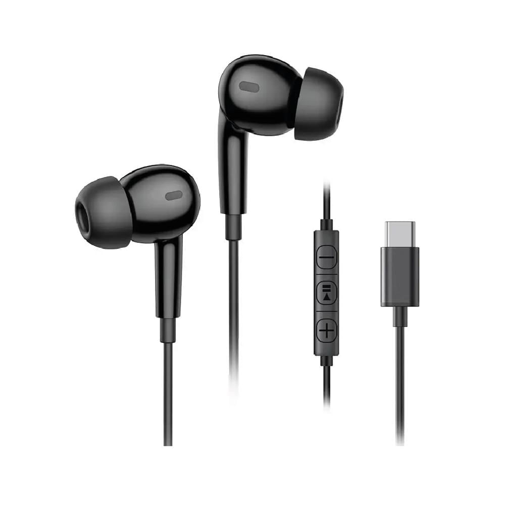 Audífonos NB-A01 con Cable tipoC para móvil y Tablet - Negro