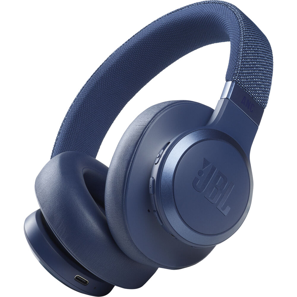 JBL Live 660NC Auriculares Inalámbricos Over-Ear con Cancelación de Ruido (Azul) - 40mm Drivers, Tec