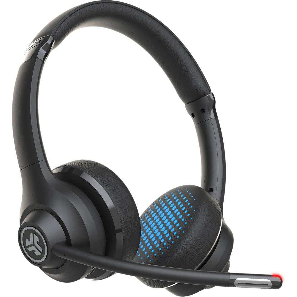 JLab JBuds GO Work Auriculares On-Ear Inalámbricos/Cableados con Bluetooth, 45+ Horas de Batería, Do