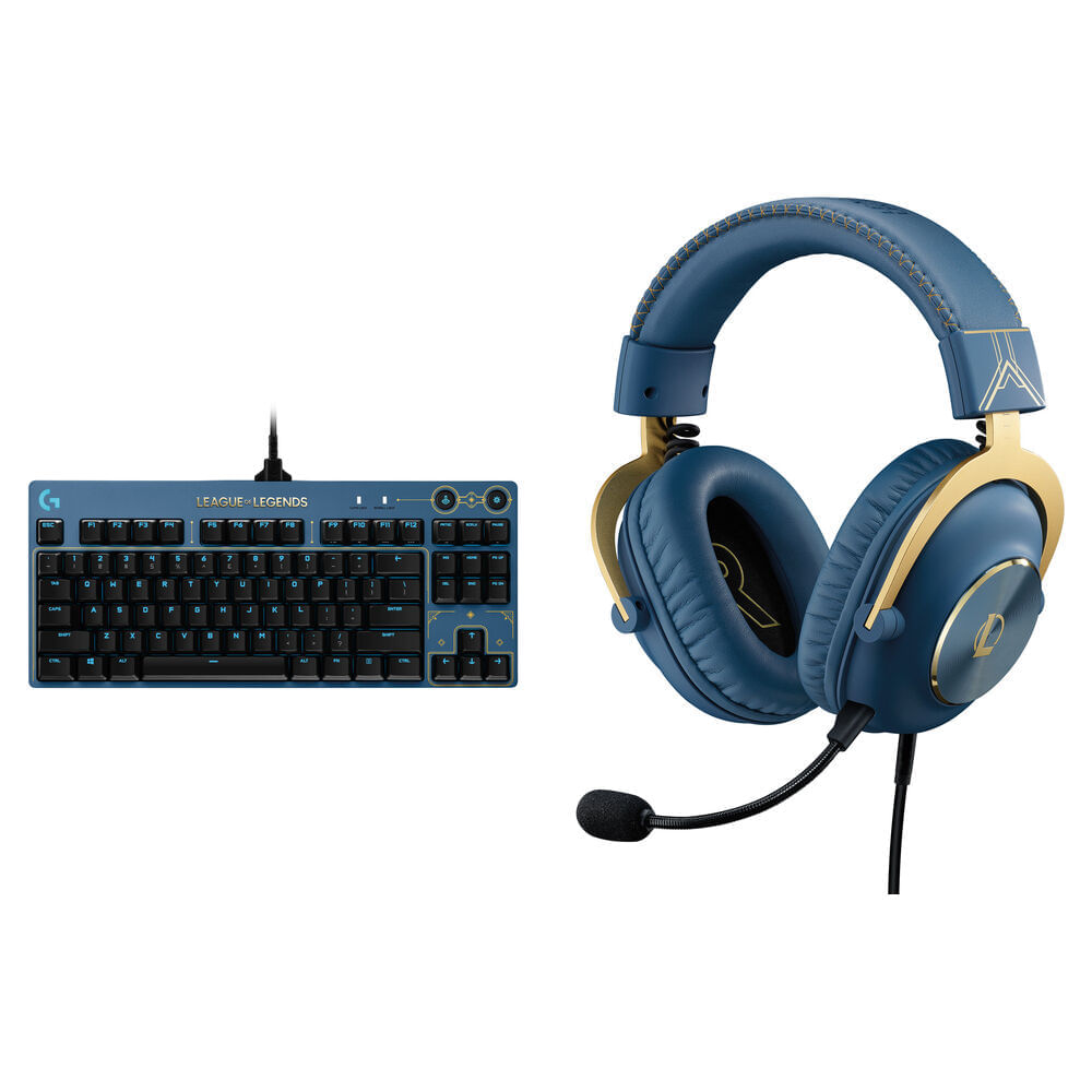 Kit de Juego Logitech G PRO: Teclado Mecánico y Auriculares PRO X Edición League of Legends con Cone