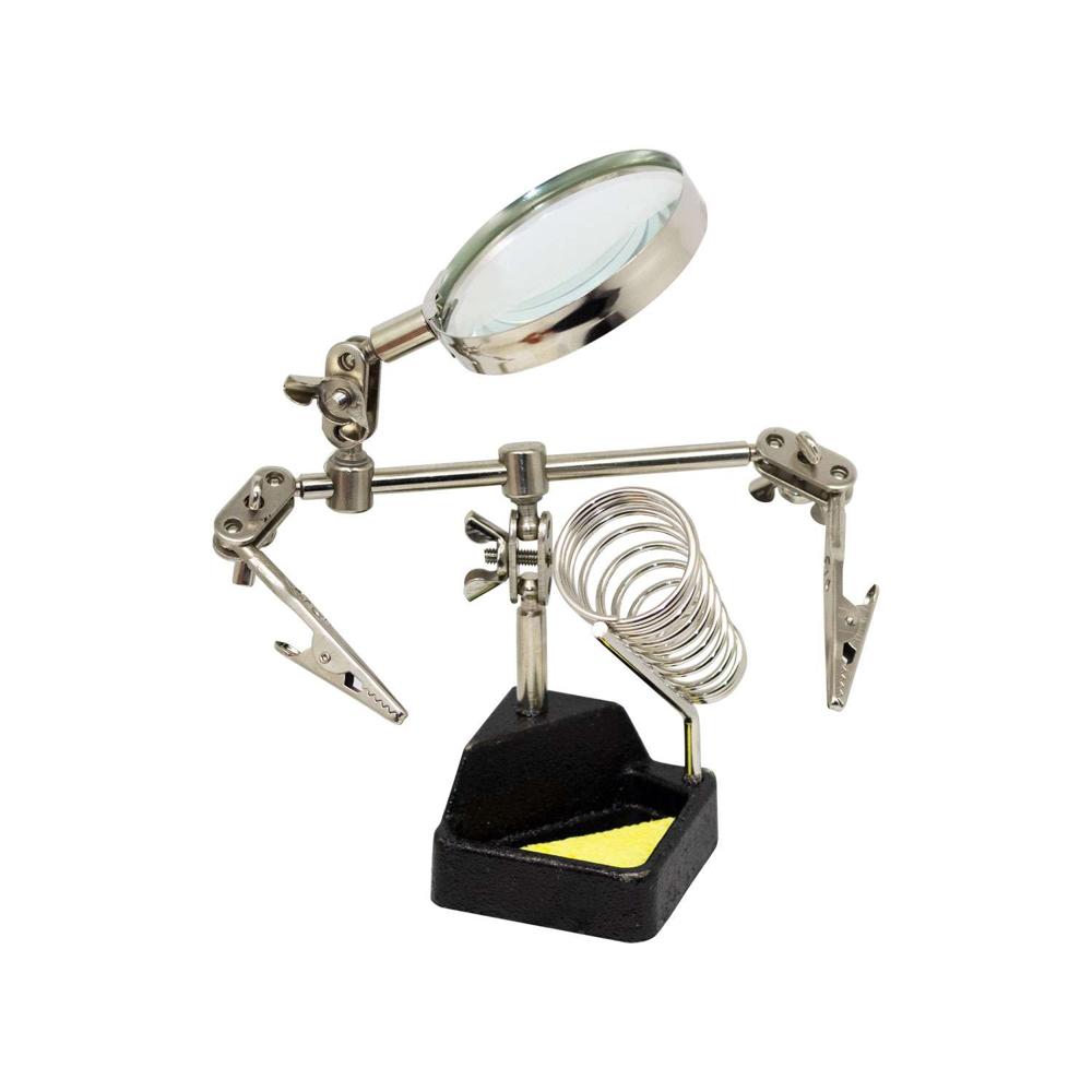 Soporte para Cautín con Lupa y Pinzas WT-6372 WESTOR