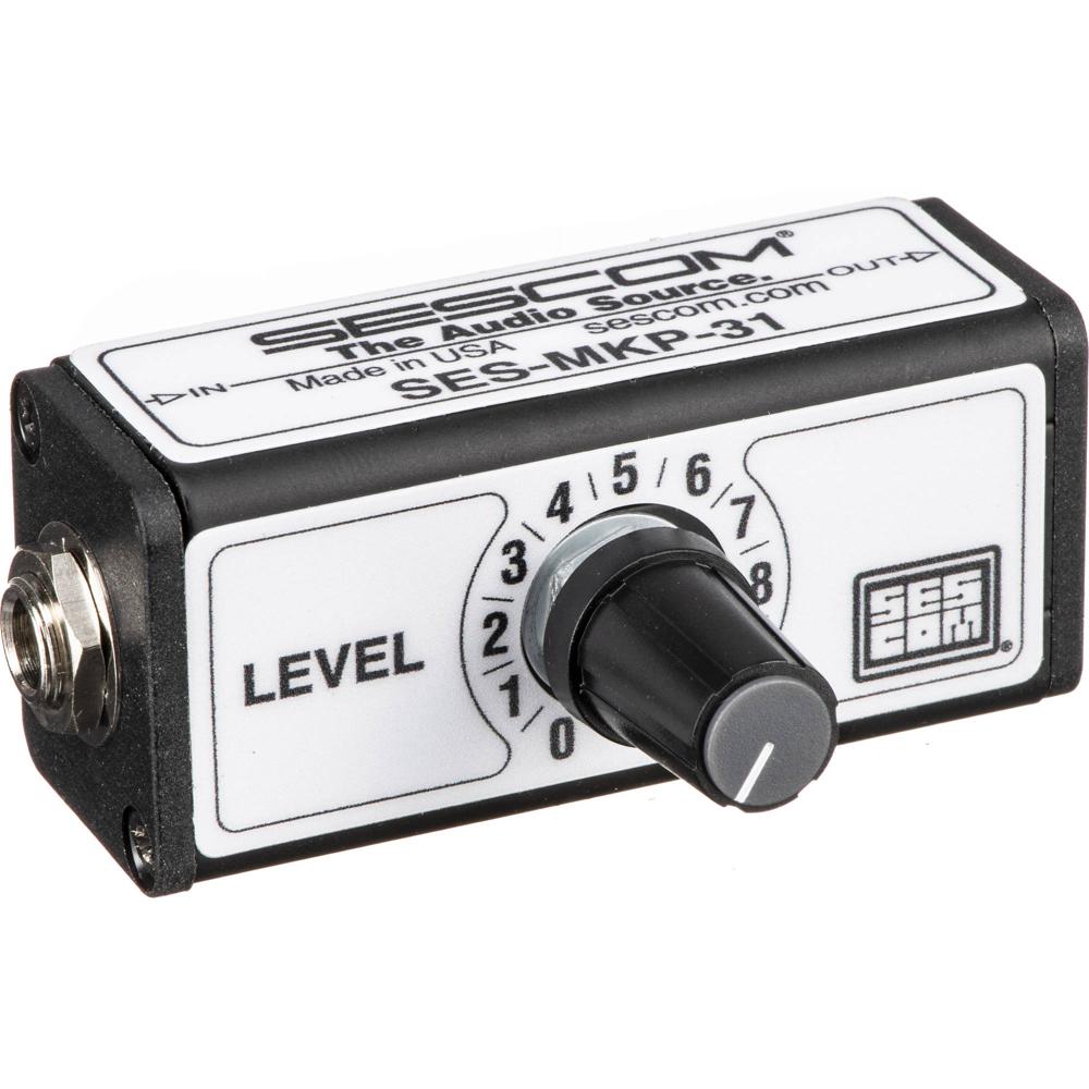 Control de Volumen Profesional Sescom SES-MKP-31 de Canal Único 1/4"" con Carcasa de Aluminio Compact