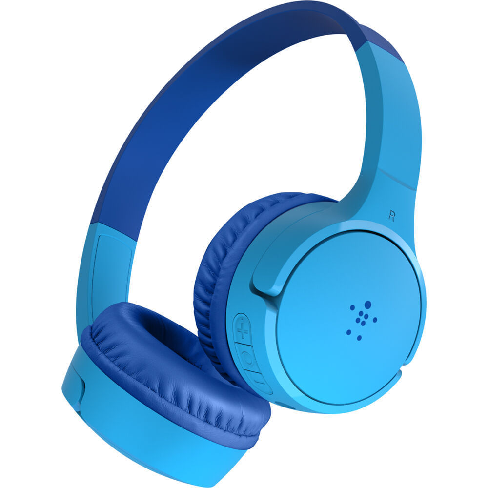 Auriculares Inalámbricos Belkin SoundForm Mini On-Ear para Niños (Azul) - Protección Auditiva, Contr
