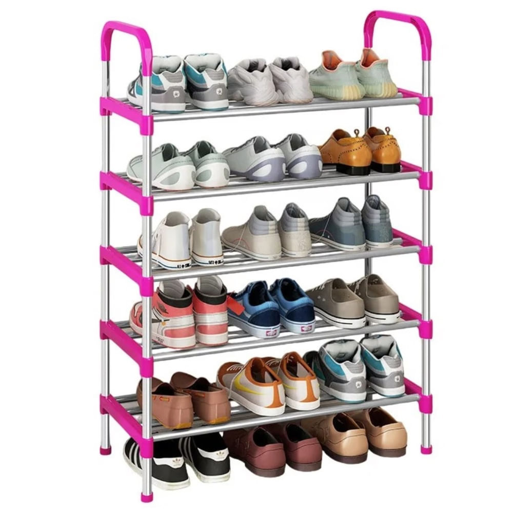 Organizador de Zapatos Apilable de Acero Inoxidable de 5 Capas Rosado Organizador de Zapatos Apilable de Acero Inoxidable de 5 Capas Rosado