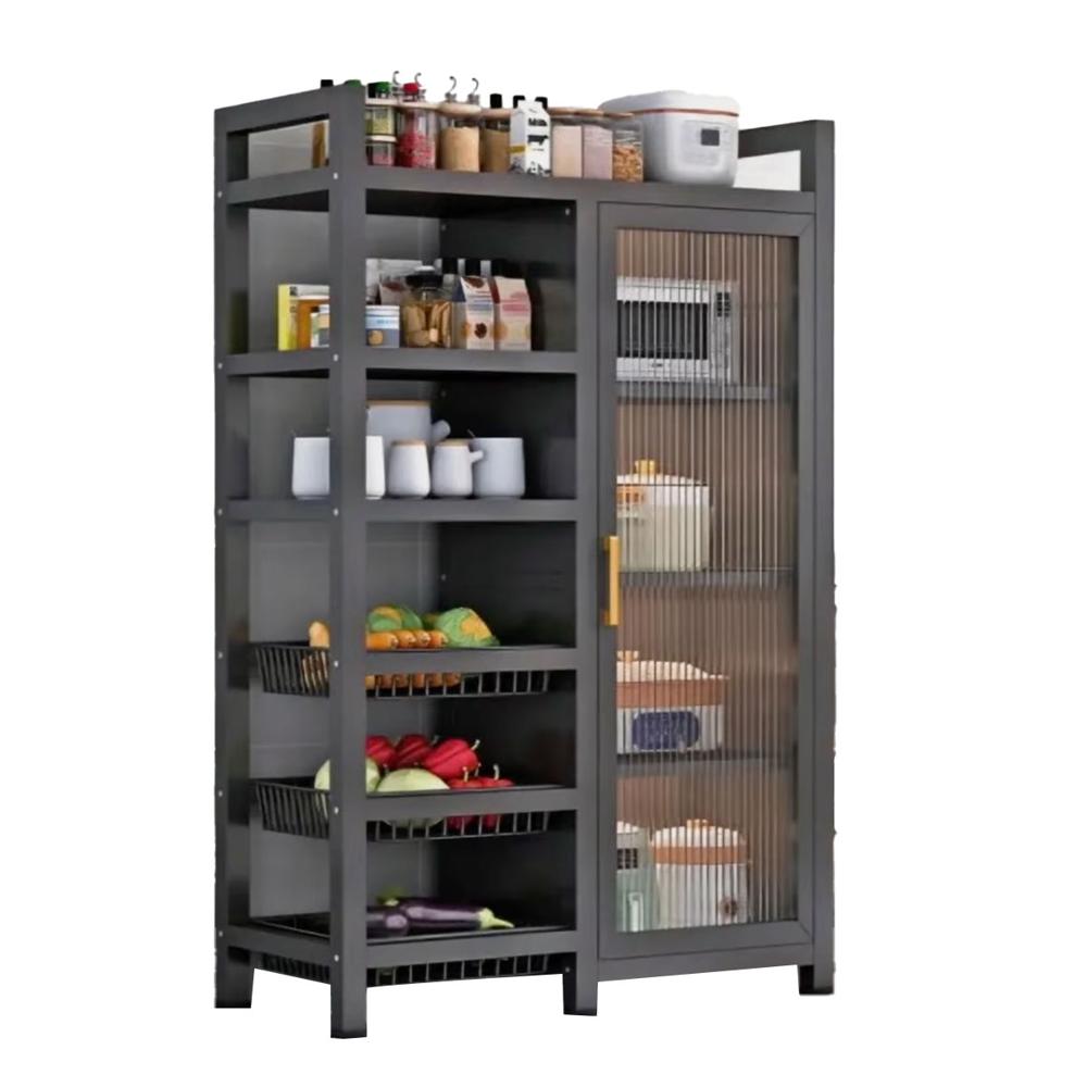 Estante Organizador Verdulero Frutero Microondas 80cm 6 Niveles Ruedas N SJ241