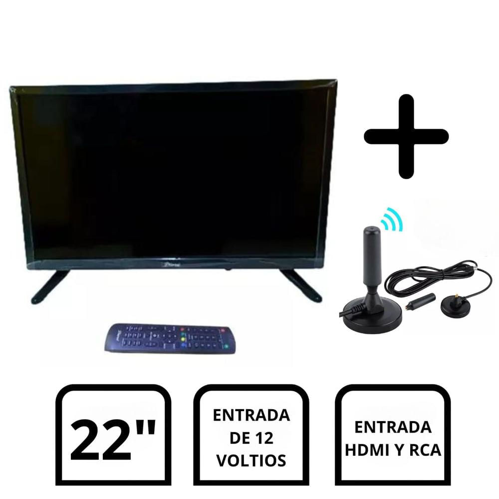 Televisor Dioré DS22D básico 12 voltios + Antena Señal Digital HDTV-1
