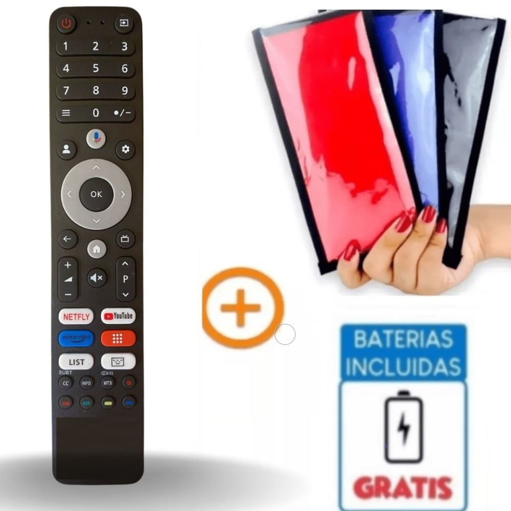 Control Remoto Tv Hyundai Google Tv + Funda