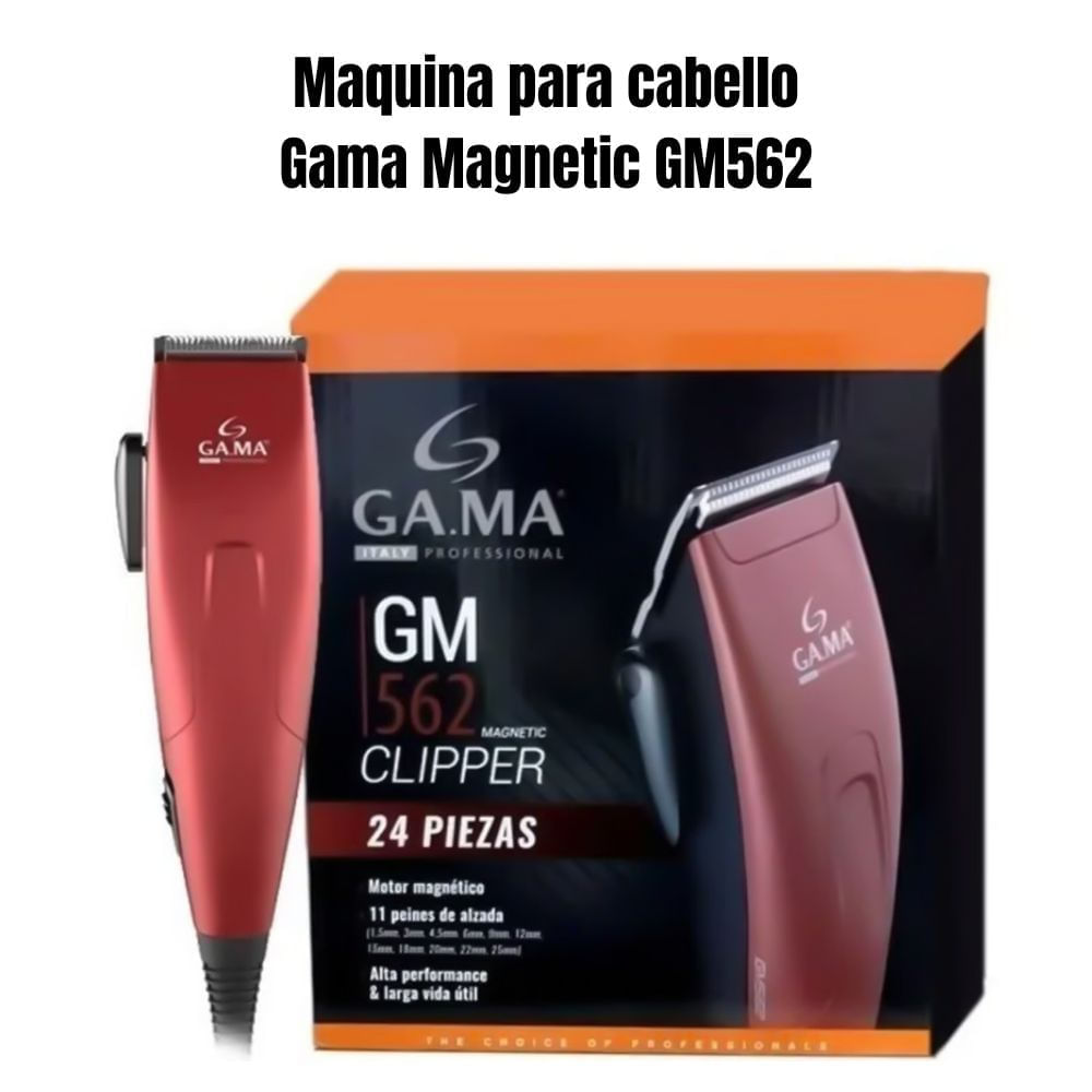 Maquina de Cortar Cabello Gama GM562 24 Piezas