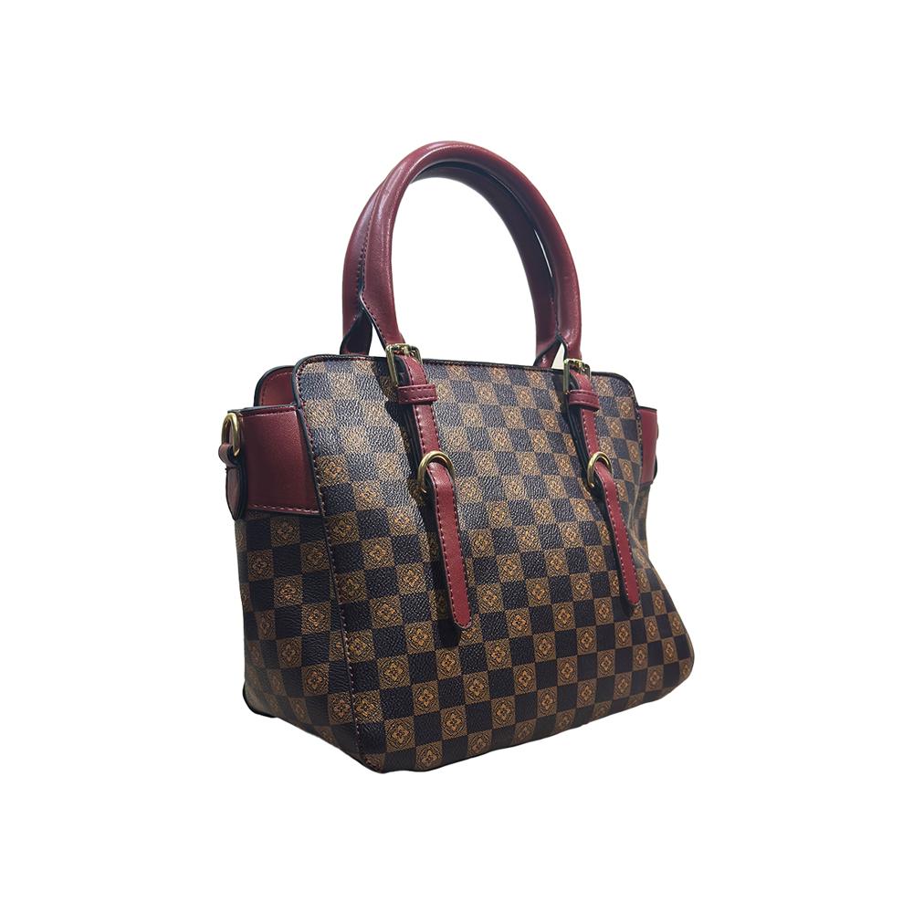 Cartera de Cuadros Elegante para Mujer Negro