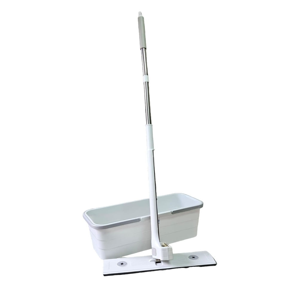 Trapeador Escurridor con Balde Blanco Rectangular