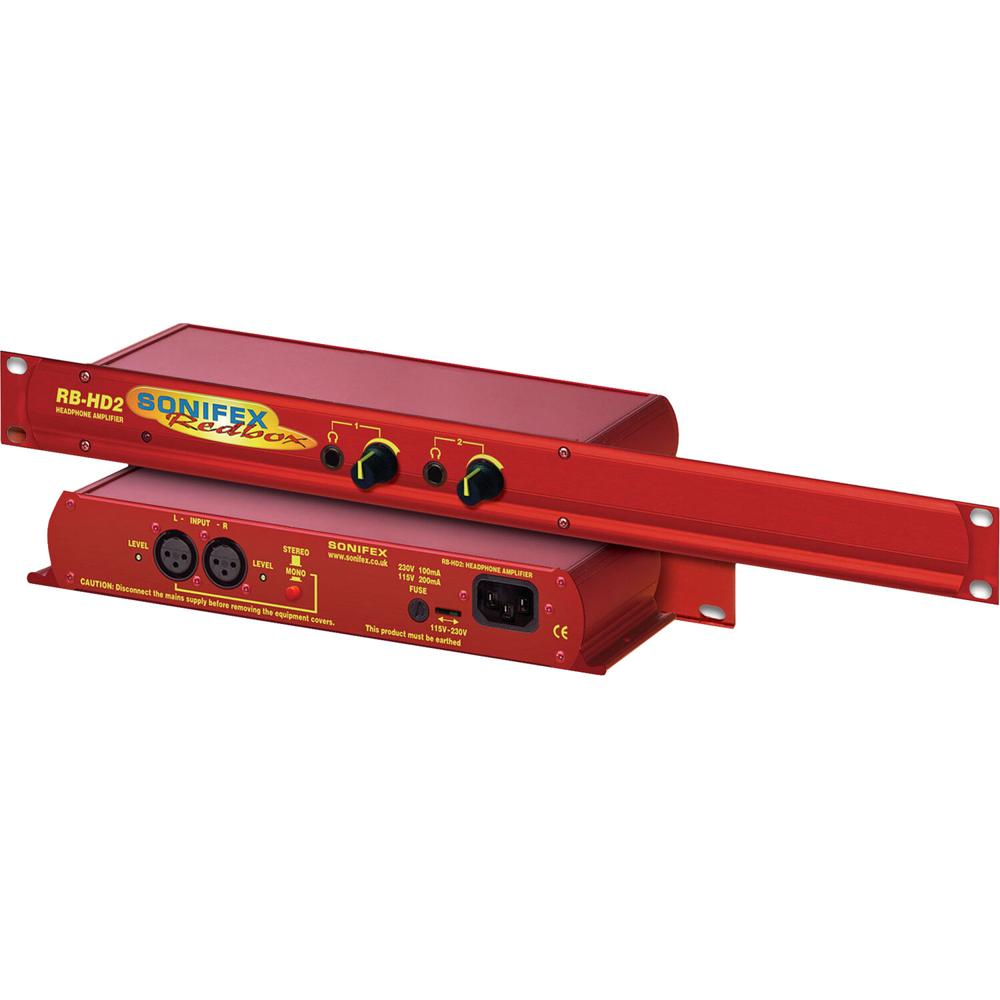 Amplificador de Auriculares Estéreo Doble Sonifex RB-HD2 - Conexiones Balanceadas y Controles Ajusta