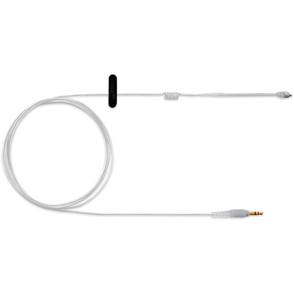 Cable de Auriculares IFB Enrollado Shure EAC-IFB con Clip (Transparente) - Compatible con Auriculare