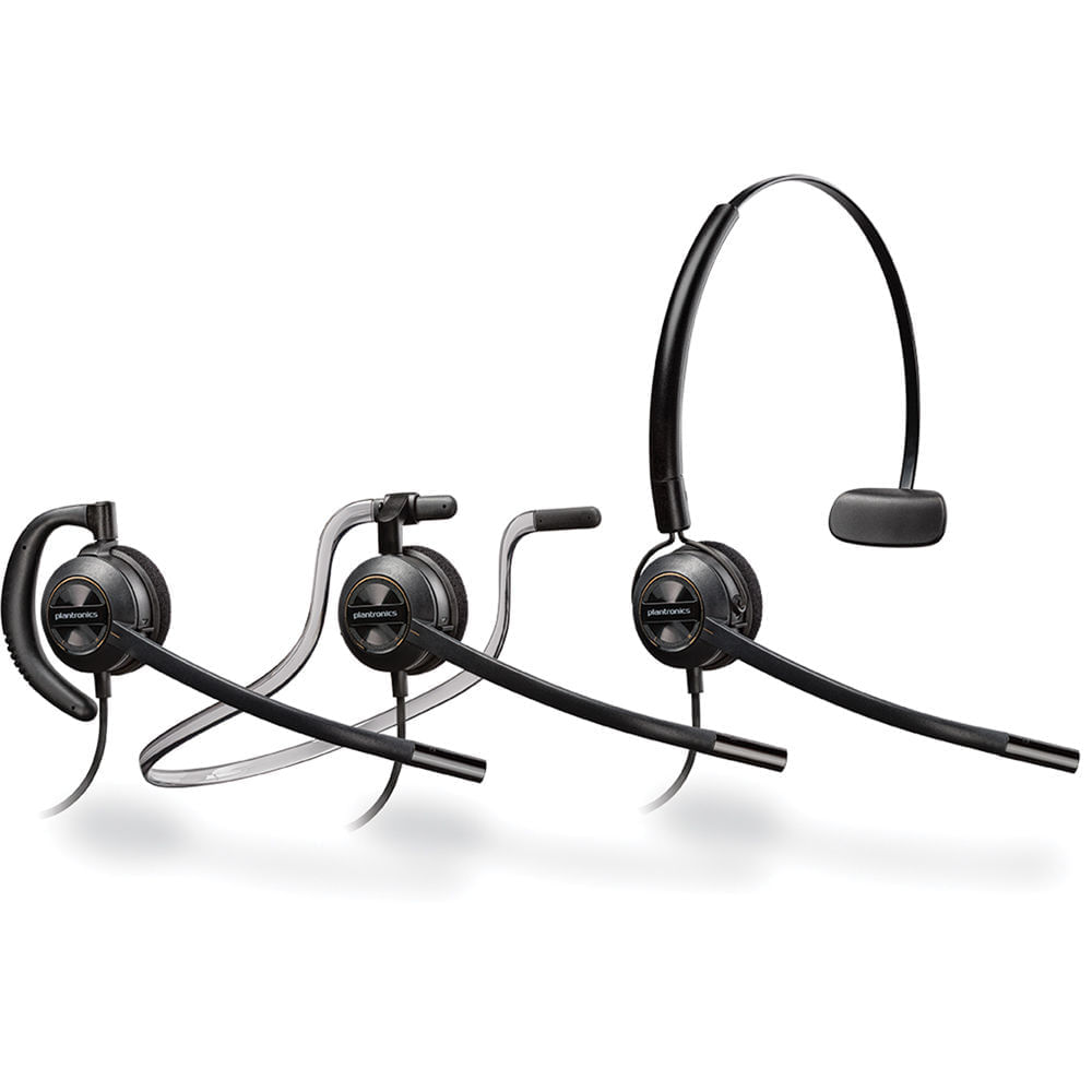 Auriculares Poly EncorePro HW540 3 en 1: Cancelación de Ruido, Micrófono Flexible, Compatible con PC