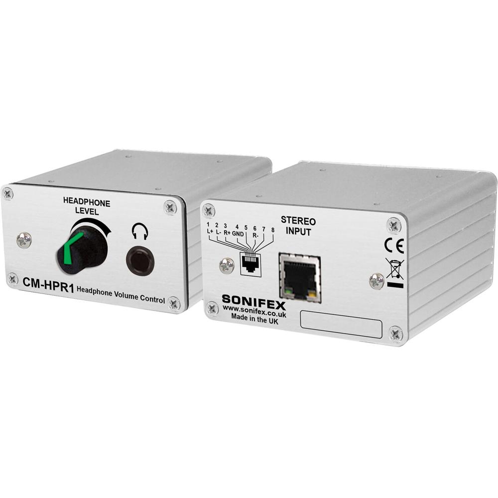 Control de Volumen Pasivo para Auriculares Sonifex CM-HPR1 con Entrada RJ45 StudioHub+